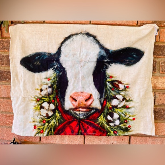 *Christmas Calf Kitchen Dish Towel - Picture 6 of 12